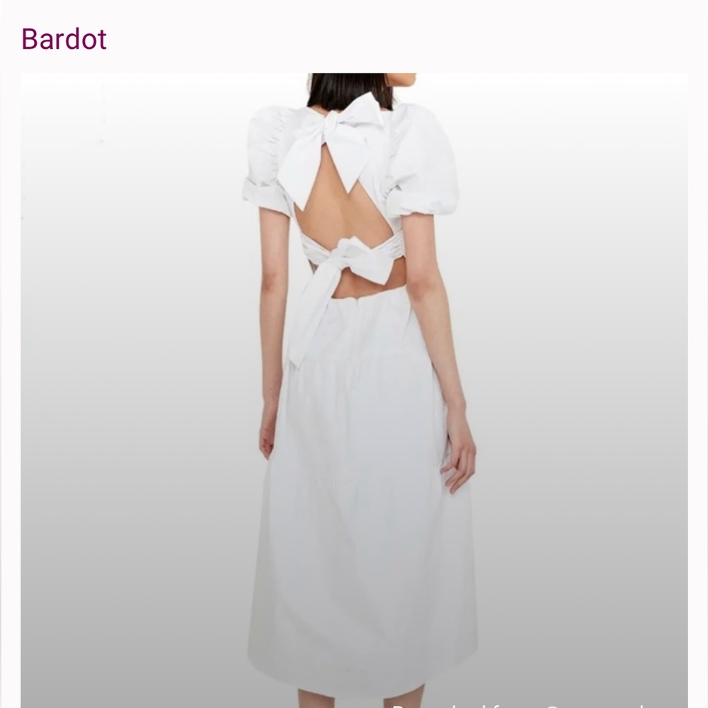 BARDOT White Asymmetric Tiered Sundress - Size (10) Large- NWOT